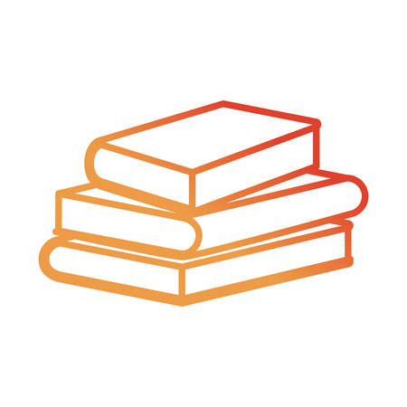 flat line colored book  over white  background  vector illustrationのイラスト素材