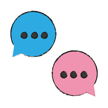 speech bubbles icon over white background vector illustrationのイラスト素材