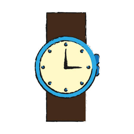 watch icon over white background vector illustrationのイラスト素材