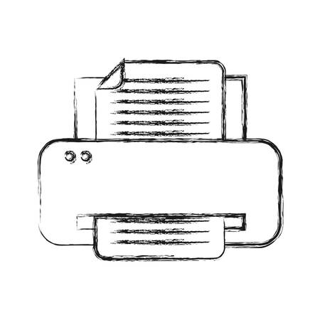 printer machine icon over white background vector illustrationのイラスト素材