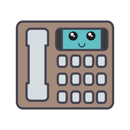 telephone icon over white background vector illustrationのイラスト素材
