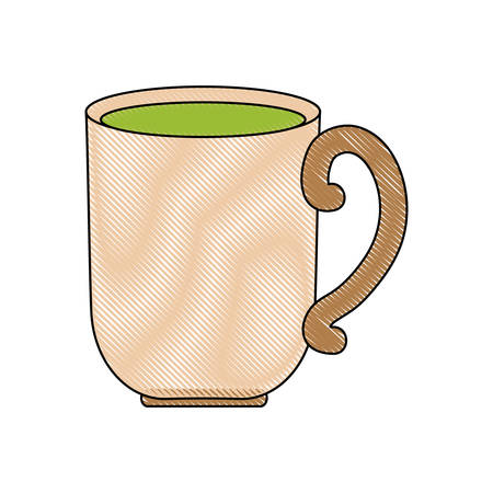 coffee mug icon over white background vector illustrationのイラスト素材