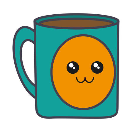 coffee mug icon over white background vector illustrationのイラスト素材