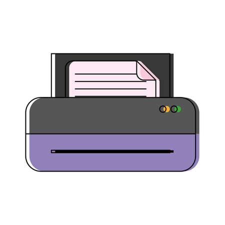 printer machine icon over white background vector illustrationのイラスト素材