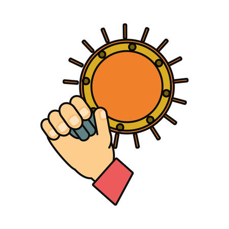 light bulb icon over white background colorful design vector illustrationのイラスト素材