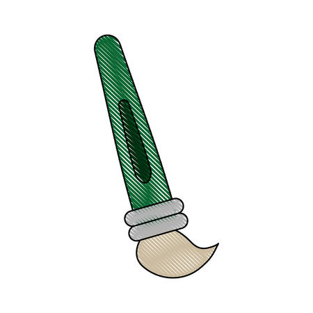 paint brush icon over white background vector illustrationのイラスト素材