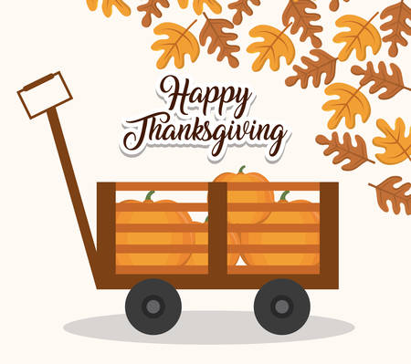 Pumpkins of happy thankgsgiving and autumn season theme Vector illustrationのイラスト素材