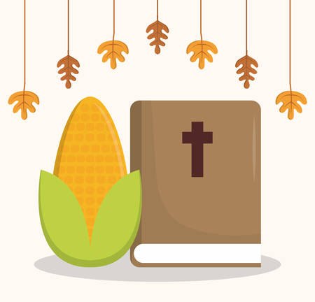 icon of happy thankgsgiving and autumn season theme Vector illustrationのイラスト素材
