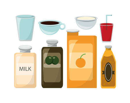 Ingredients of tasty food menu and restaurant theme Vector illustrationのイラスト素材