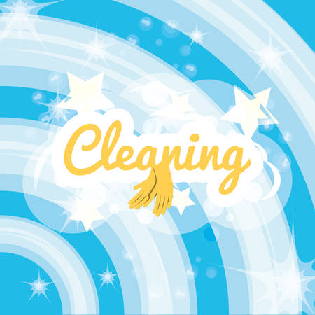 Blue background of cleaning service home work and hygiene theme Vector illustrationのイラスト素材