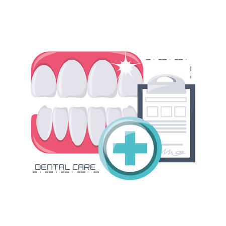 Teeth of dental care health hygiene and medical theme Vector illustrationのイラスト素材