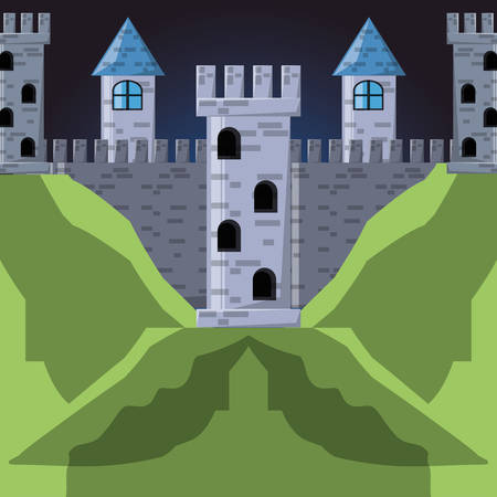 Castle of palace medieval and fairytale theme Vector illustrationのイラスト素材