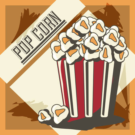 Pop corn of fast food urban and menu theme Vector illustrationのイラスト素材