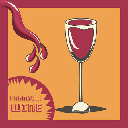 Wine drink of alcohol bar and beverage theme Vector illustrationのイラスト素材