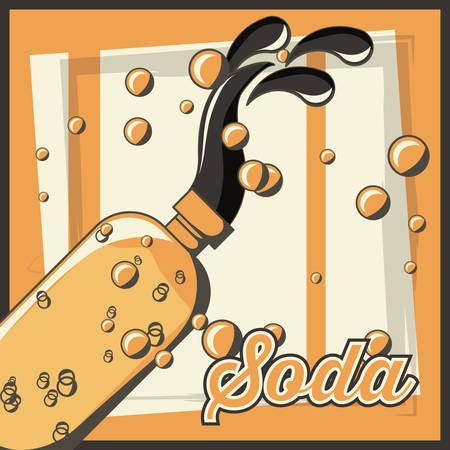 Juice bottle of drink beverage and fresh food theme Vector illustrationのイラスト素材