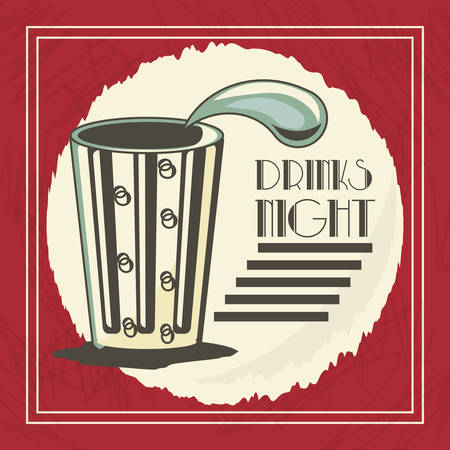 Beer drink of pub alcohol and bar theme Vector illustrationのイラスト素材