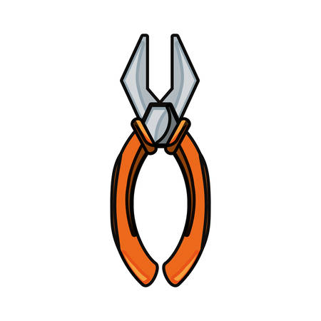 pliers tool icon over white background vector illustrationのイラスト素材