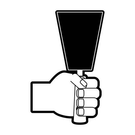 hand holding a spatula tool icon over white background vector illustrationのイラスト素材