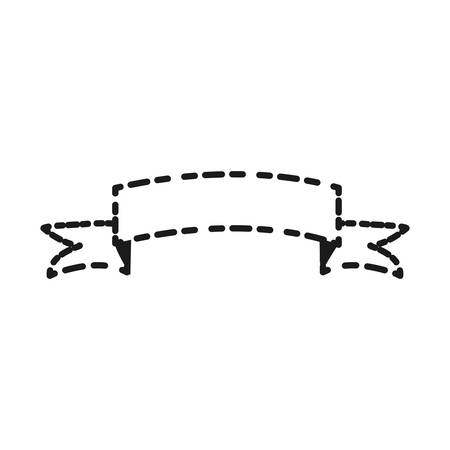 decorative ribbon icon over white background vector illustrationのイラスト素材