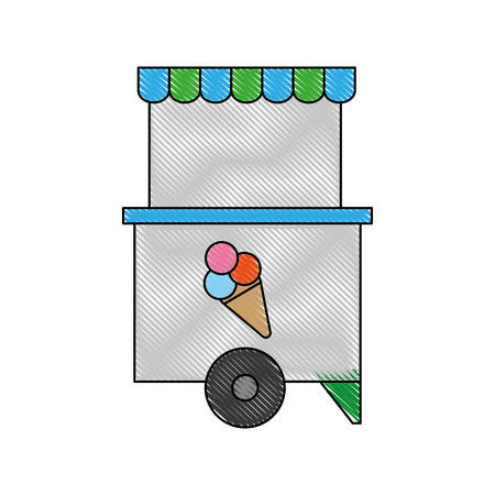 food truck icon over white background vector illustrationのイラスト素材