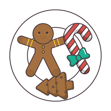 plate with christmas cookies icon over white background vector illustrationのイラスト素材