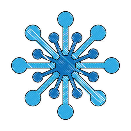 snowflake icon over white background vector illustrationのイラスト素材