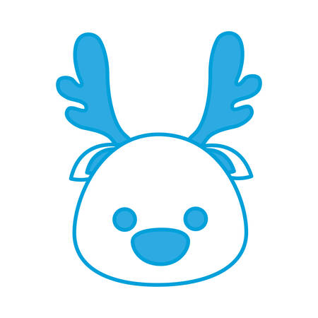 christmas deer icon over white background vector illustrationのイラスト素材