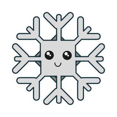snowflake icon over white background vector illustrationのイラスト素材