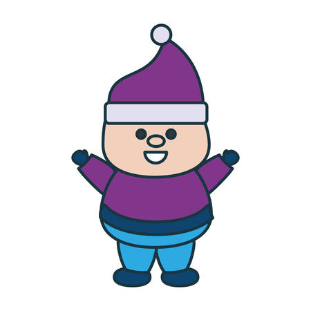 Cartoon santa helper icon.のイラスト素材