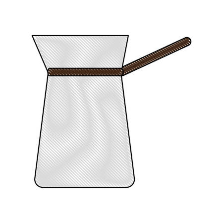 coffee pot icon over white background vector illustrationのイラスト素材