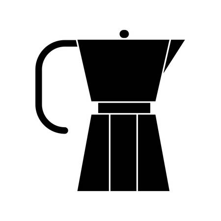 Italian coffee maker icon over white background vector illustrationのイラスト素材