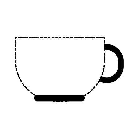 coffee mug icon over white background vector illustrationのイラスト素材