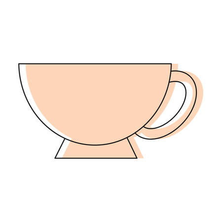 coffee mug icon over white background vector illustrationのイラスト素材