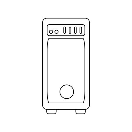 CPU tower icon over white background vector illustrationのイラスト素材