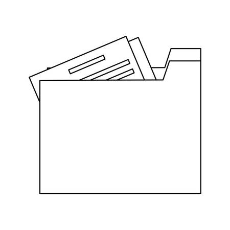 document folder icon over white background vector illustrationのイラスト素材
