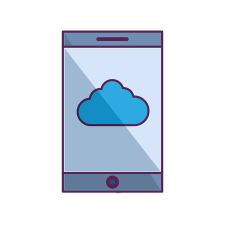 smartphone device icon over white background vector illustrationのイラスト素材