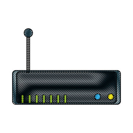 wireless router icon over white background vector illustrationのイラスト素材