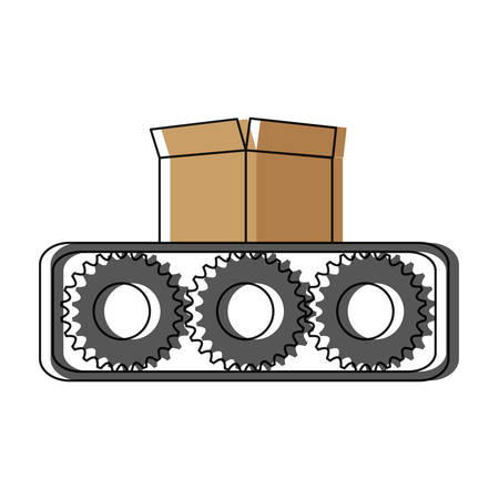 transportation bad with box icon over white background vector illustrationのイラスト素材