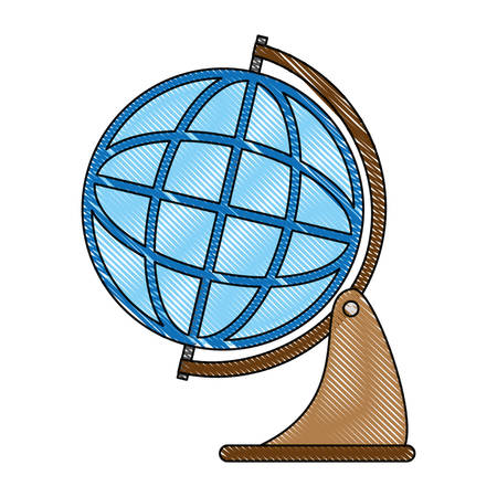 geography tool icon over white background vector illustrationのイラスト素材