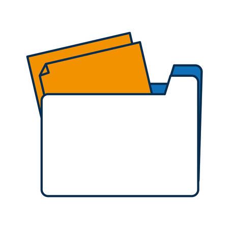 document folder icon over white background vector illustrationのイラスト素材