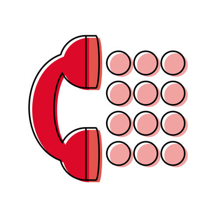 phone icon over white background vector illustrationのイラスト素材