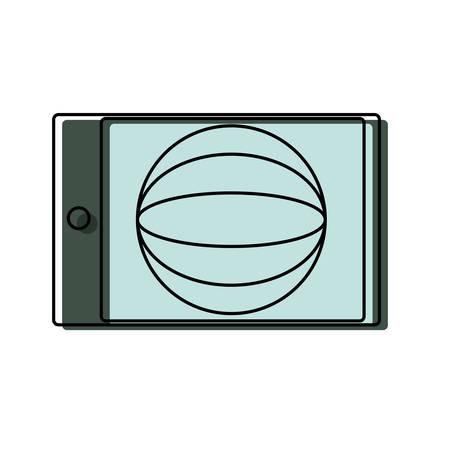 smartphone device icon over white background vector illustrationのイラスト素材