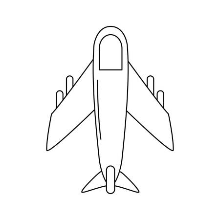 airplane icon over white background vector illustrationのイラスト素材