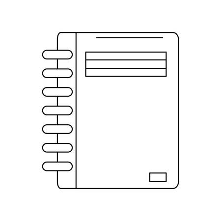 notebook icon over white background vector illustrationのイラスト素材