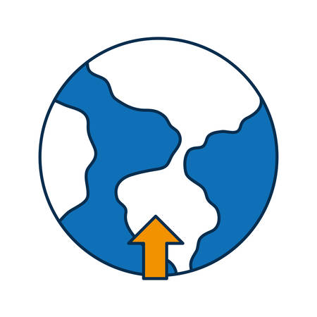 earth planet icon over white background vector illustrationのイラスト素材