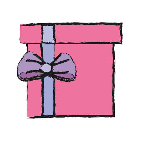 gift icon over white background vector illustrationのイラスト素材