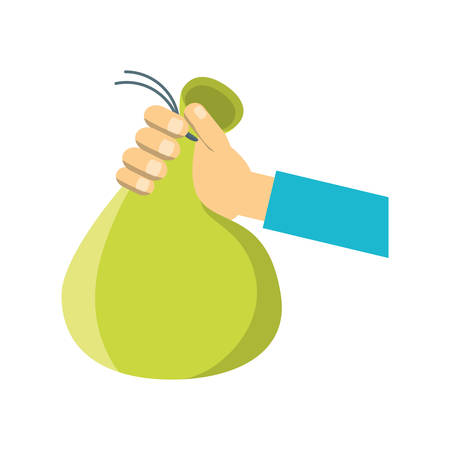 A colorful money bag over white background vector illustration.のイラスト素材