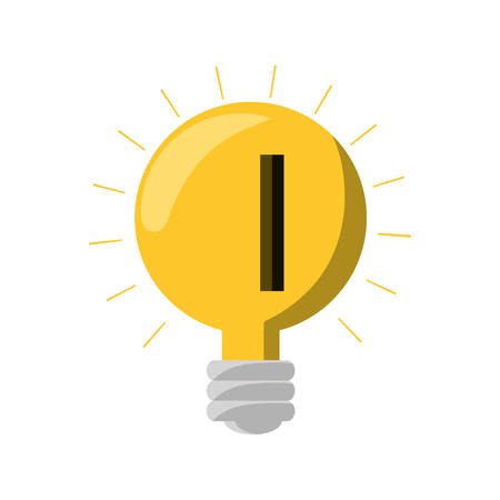 A colorful bulb idea with   over white background  vector illustration.のイラスト素材