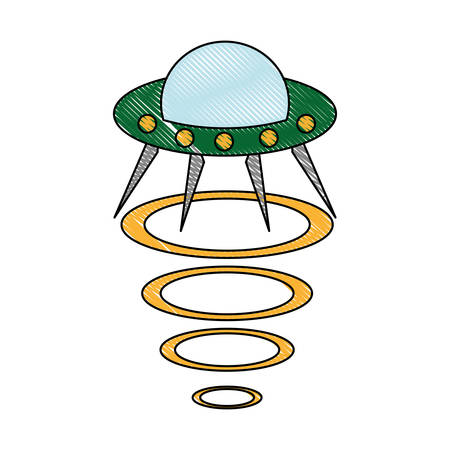 toy spacecraft icon over white background vector illustrationのイラスト素材