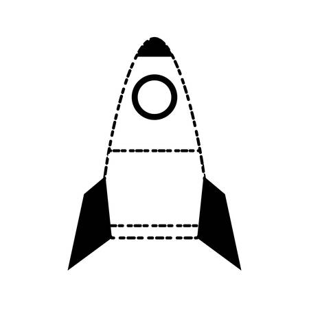 space rocket icon over white background vector illustrationのイラスト素材